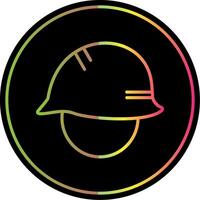 Helmet Line Gradient Due Color Icon Design vector