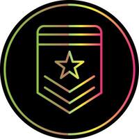 Badge Line Gradient Due Color Icon Design vector