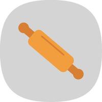 Rolling Pin Flat Curve Icon Design vector