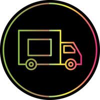 Truck Line Gradient Due Color Icon Design vector