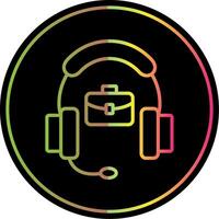 Support Line Gradient Due Color Icon Design vector