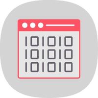 Binary Flat Curve Icon Design vector