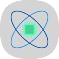 Science Flat Curve Icon Design vector
