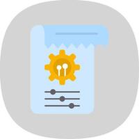 Tasks Flat Curve Icon Design vector