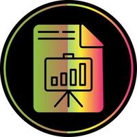 Presentation Glyph Due Color Icon Design vector