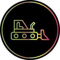 Bulldozer Line Gradient Due Color Icon Design vector