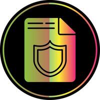 Document Glyph Due Color Icon Design vector
