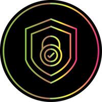 Security Check Line Gradient Due Color Icon Design vector