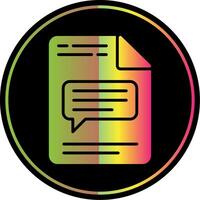 Message Glyph Due Color Icon Design vector