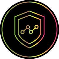 Security Analytics Line Gradient Due Color Icon Design vector