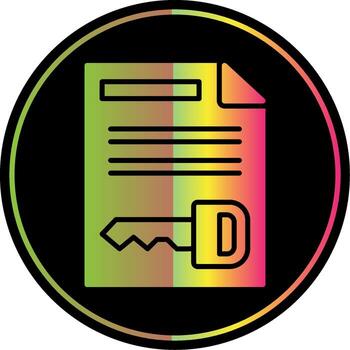 Document Glyph Due Color Icon Design vector