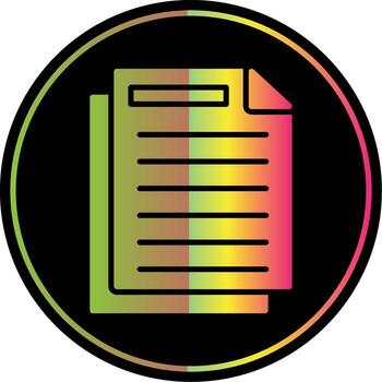 Document Glyph Due Color Icon Design vector