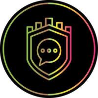 Security Castle Massage Line Gradient Due Color Icon Design vector