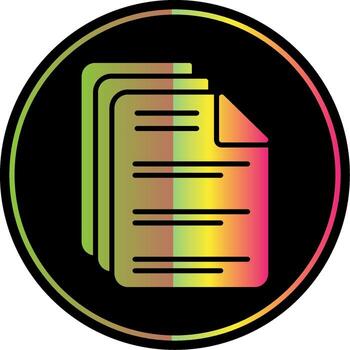 Documents Glyph Due Color Icon Design vector