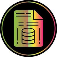 Data Glyph Due Color Icon Design vector