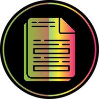File Glyph Due Color Icon Design vector