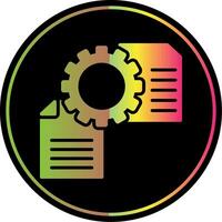 File Management Glyph Due Color Icon Design vector