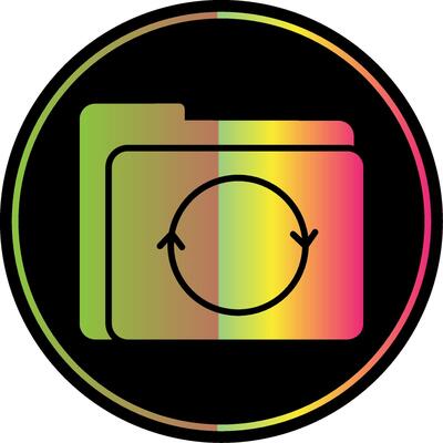 Folder Glyph Due Color Icon Design