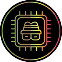 Chip Line Gradient Due Color Icon Design vector