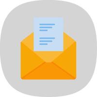 Email Flat Curve Icon Design vector