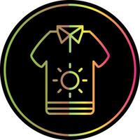 Tshirt Line Gradient Due Color Icon Design vector