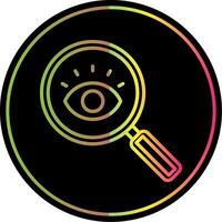 Magnifying Glass Line Gradient Due Color Icon Design vector