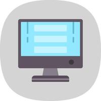 Computer Flat Curve Icon Design vector