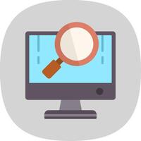 Search Flat Curve Icon Design vector