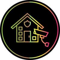 House Line Gradient Due Color Icon Design vector