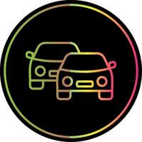 Cars Line Gradient Due Color Icon Design vector