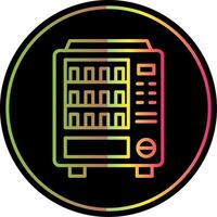 Vending Machine Line Gradient Due Color Icon Design vector