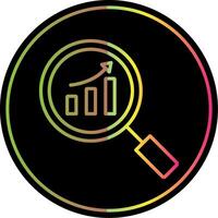 Analysis Line Gradient Due Color Icon Design vector