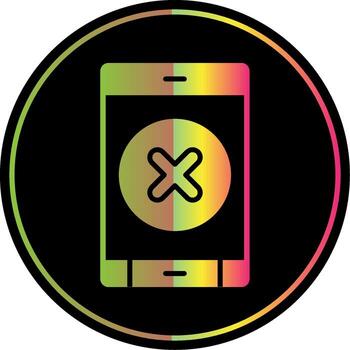 Eliminar botón glifo debido color icono diseño vector