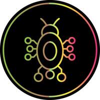 Digital Bug Line Gradient Due Color Icon Design vector