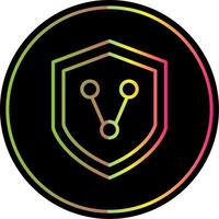 Connect Security Line Gradient Due Color Icon Design vector