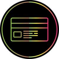 Credit Card Line Gradient Due Color Icon Design vector