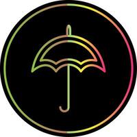 Umbrella Line Gradient Due Color Icon Design vector