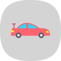 Car Flat Curve Icon Design vector