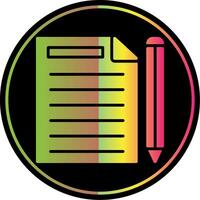 Document Glyph Due Color Icon Design vector