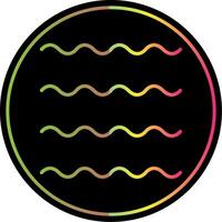 Waves Line Gradient Due Color Icon Design vector