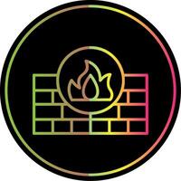 Firewall Line Gradient Due Color Icon Design vector