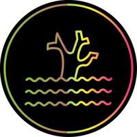 Flood Line Gradient Due Color Icon Design vector
