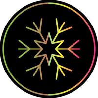 Snowflake Line Gradient Due Color Icon Design vector