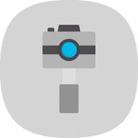 Underwater Camera Flat Curve Icon Design vector