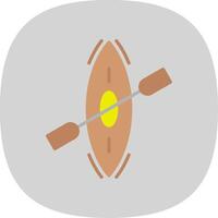 Kayak Flat Curve Icon Design vector