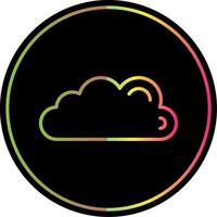 nube línea degradado debido color icono diseño vector