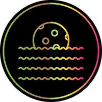 Waves Line Gradient Due Color Icon Design vector