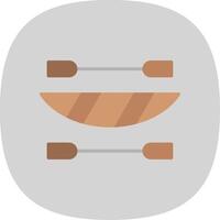 Kayak Flat Curve Icon Design vector