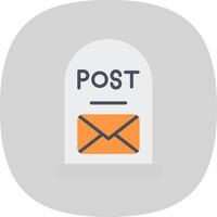 Post It Flat Curve Icon Design vector