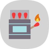 Matches Flat Curve Icon Design vector